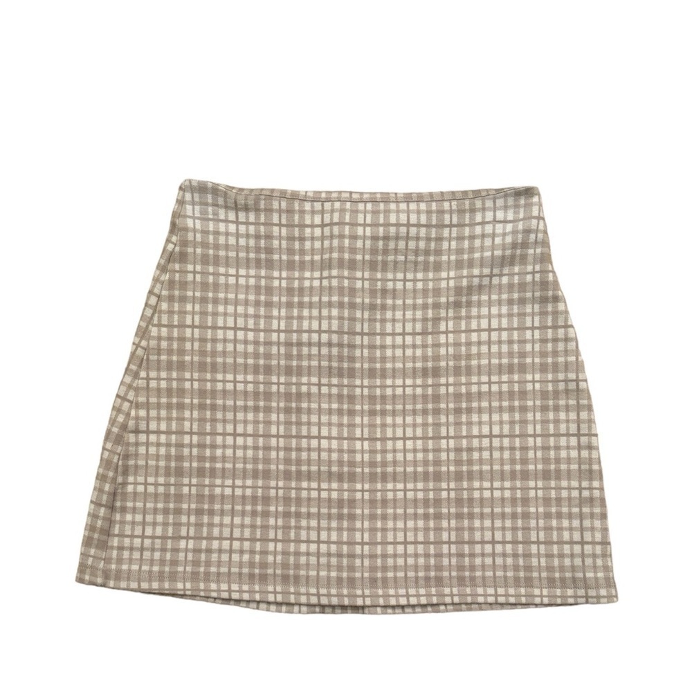 LA Hearts Plaid Mini Skirt with Zippered Back Size Small